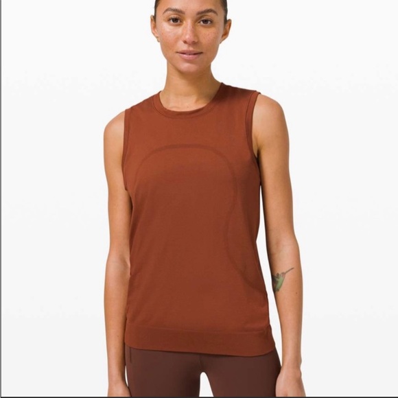 lululemon athletica Tops - Lululemon Swiftly Breathe Muscle Tank Top Dark Terracotta | size 8